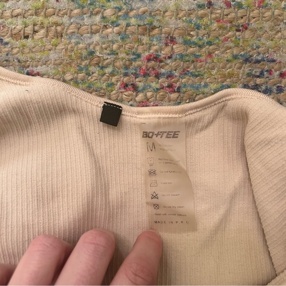 Bo + Tee Spaghettiti Strap Bra in Beige - Picture 3 of 3